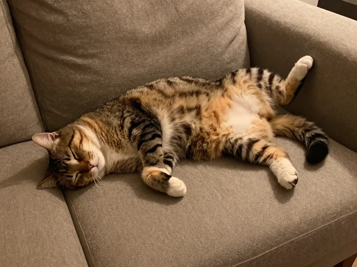 5 chaotic sleeping position cats