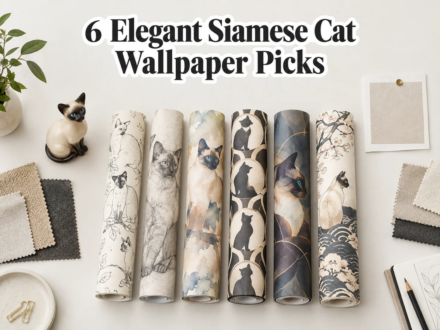 6 elegant siamese cat wallpaper picks