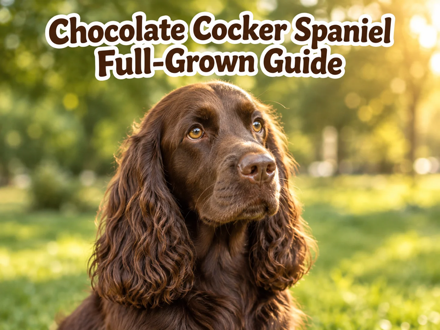 Chocolate cocker spaniel full grown guide