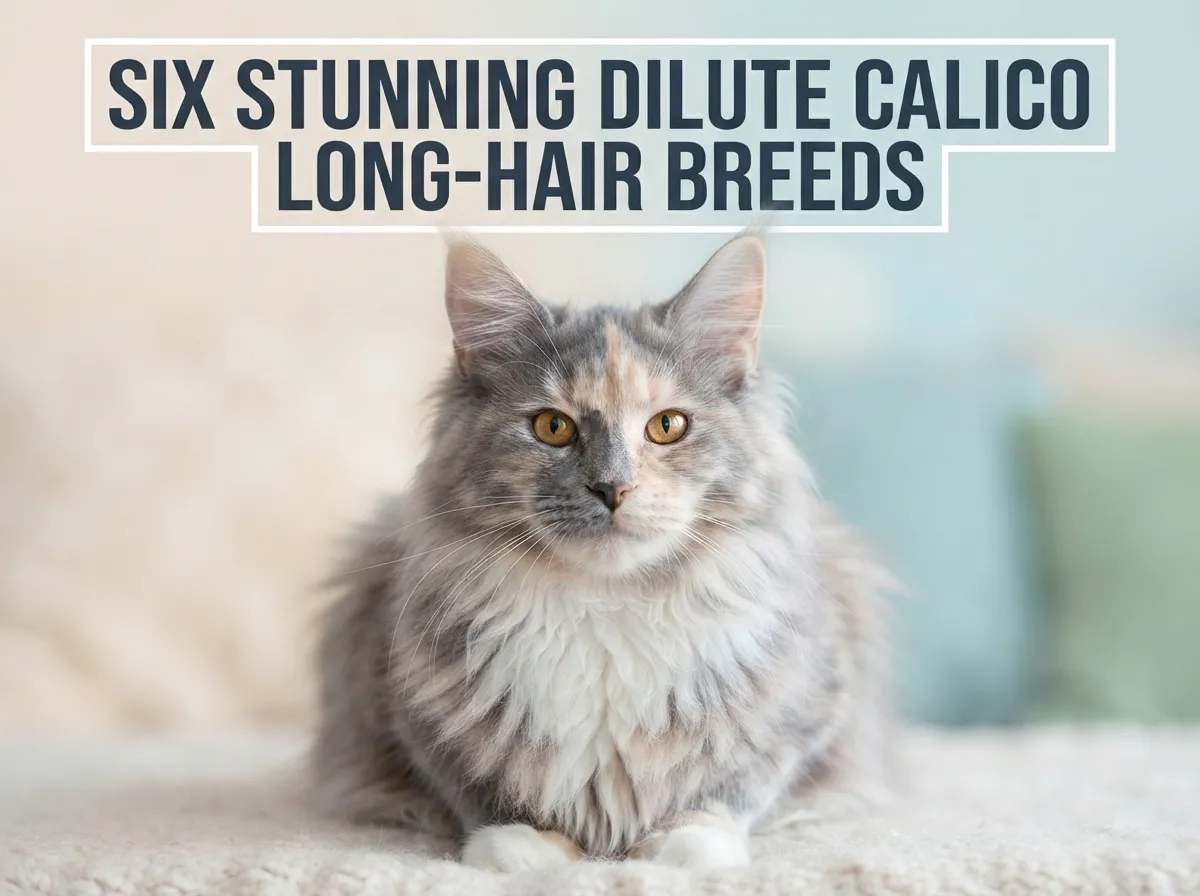 Six stunning dilute calico long hair breeds