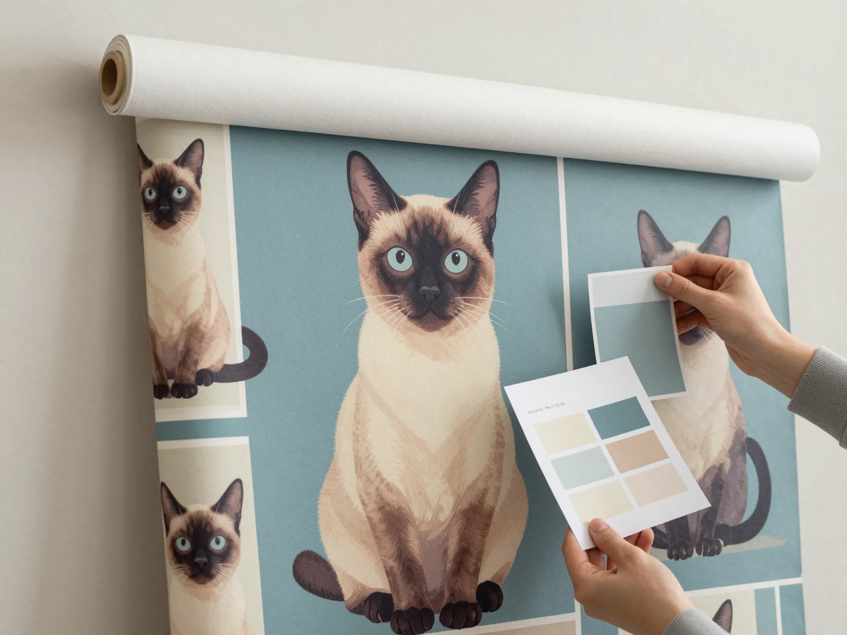 Ai generated siamese art prints