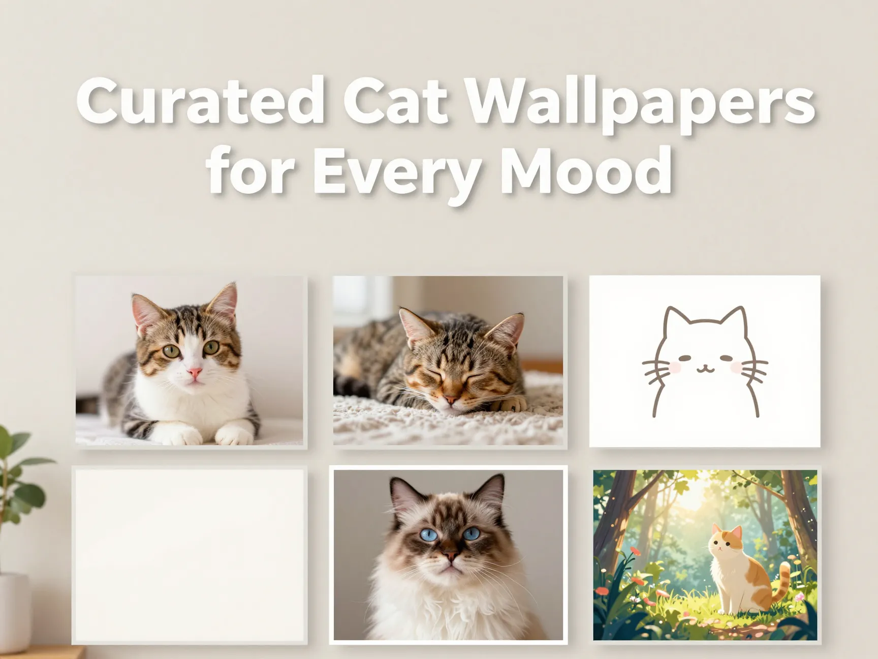 Curated cat wallpapers for every mood