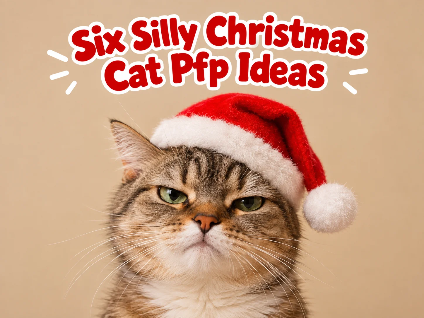Six silly christmas cat pfp ideas