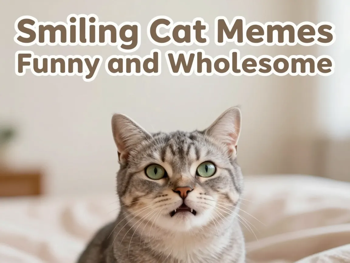 Smiling cat memes funny and wholesome