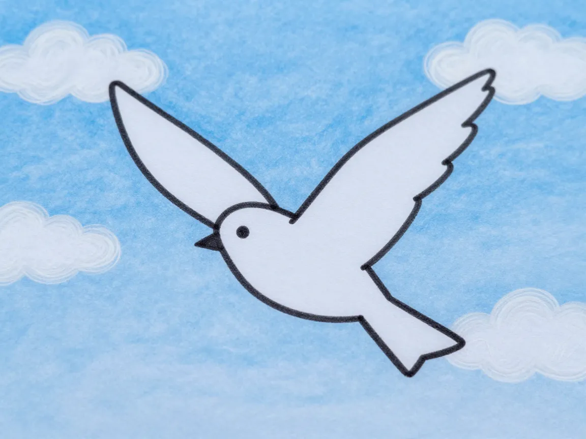 3 letter shape flying dove