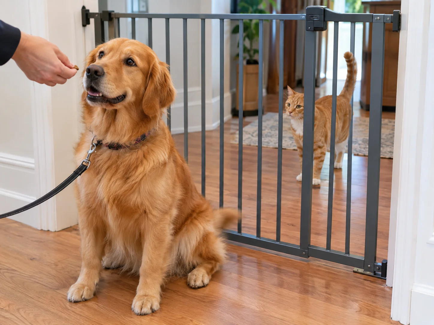 Introduce visual contact through a barrier