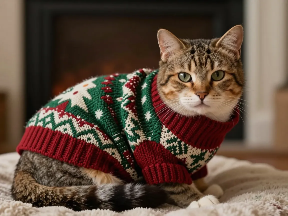 The cozy sweater cat pfp