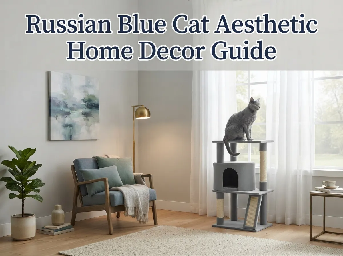 Russian blue cat aesthetic home decor guide