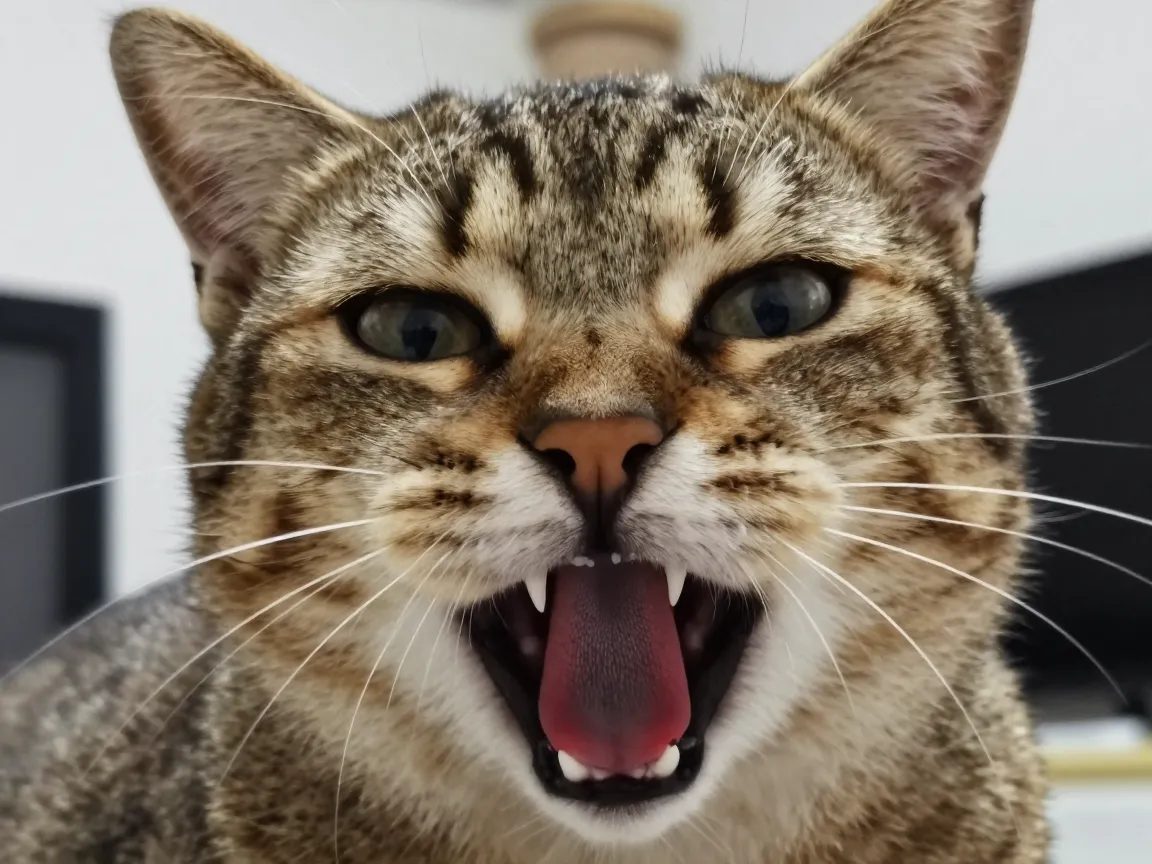 Wide eyed cats with dramatic expressions