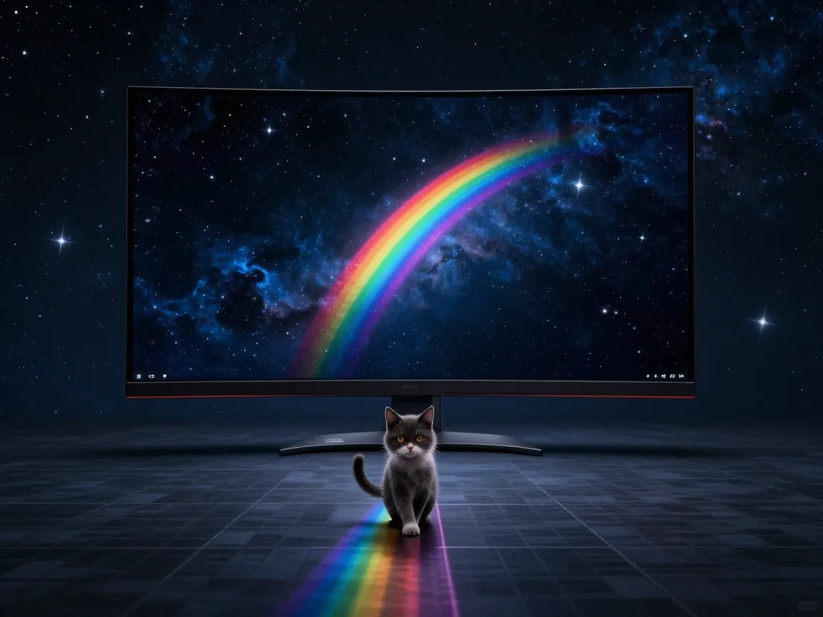 High resolution 4k nyan cat space scene