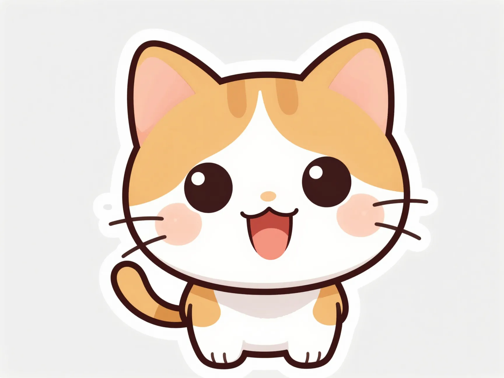 Chibi and kawaii calico cat character designs