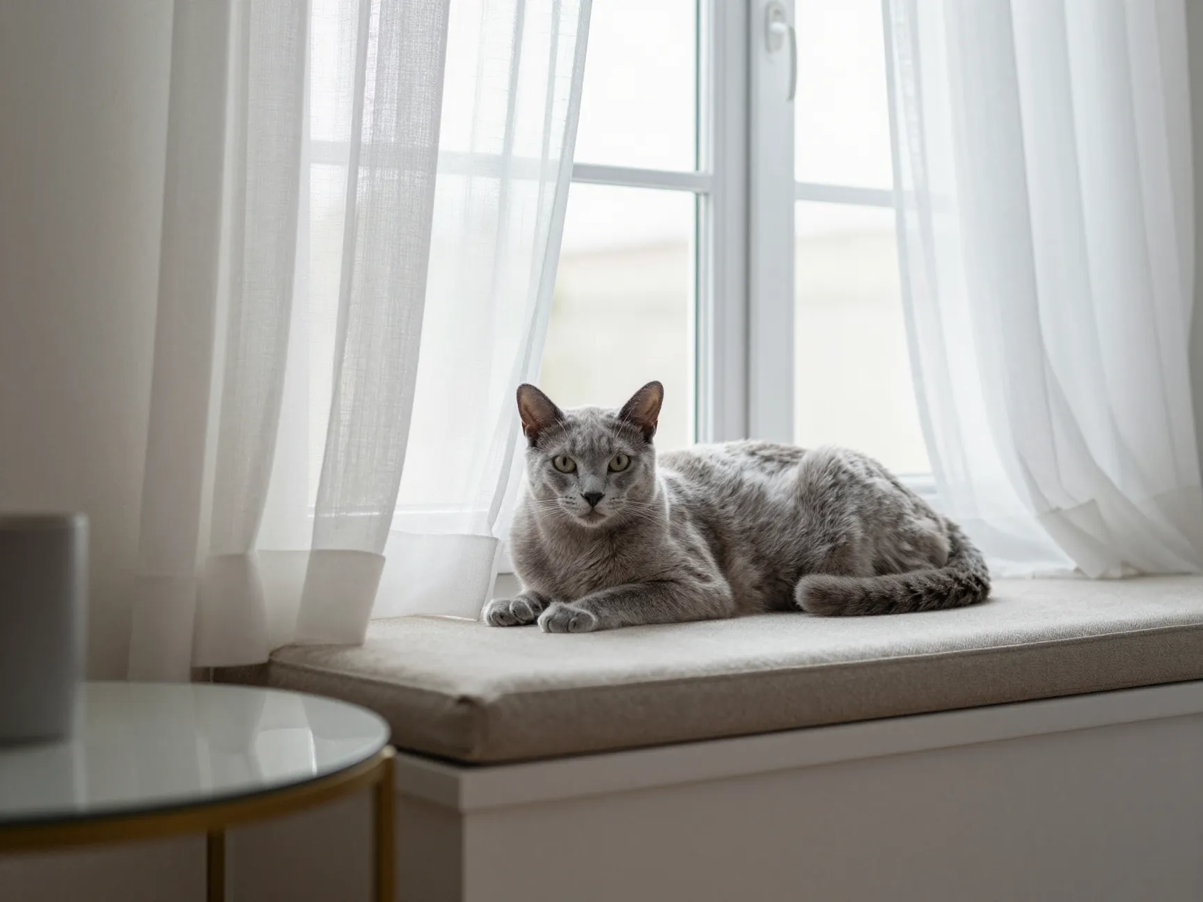 Use sheer curtains and natural light as a design tool