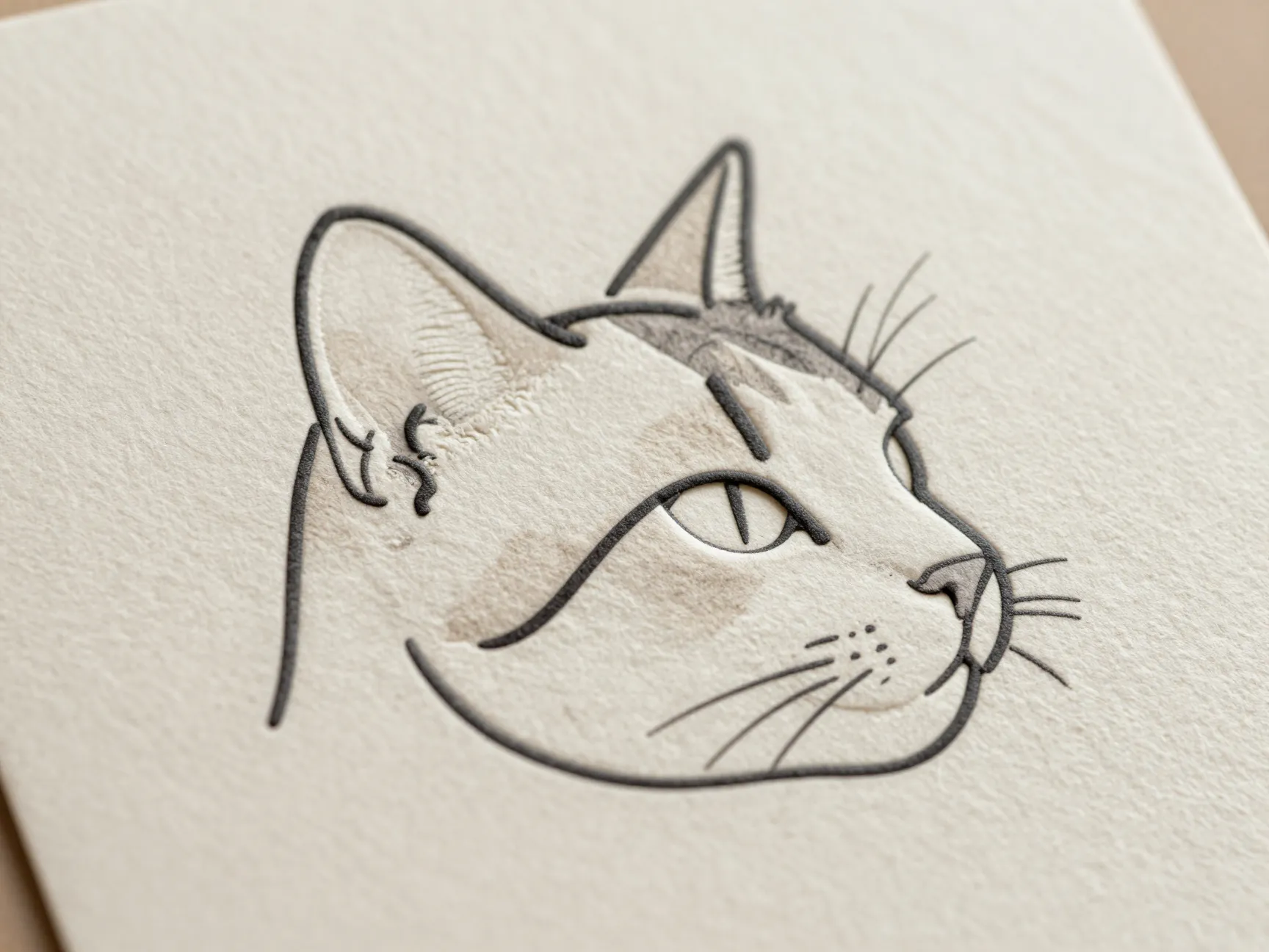 Minimalist line art calico cat illustrations