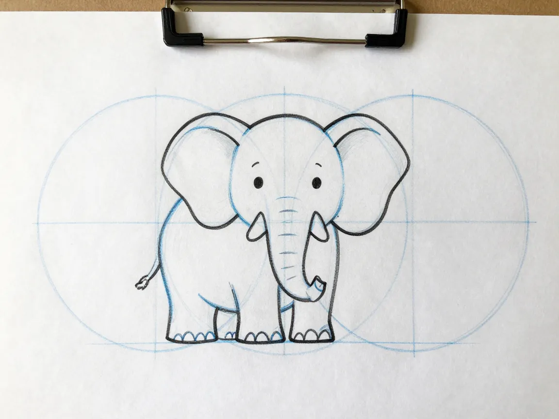 Toons mags three circle construction elephant