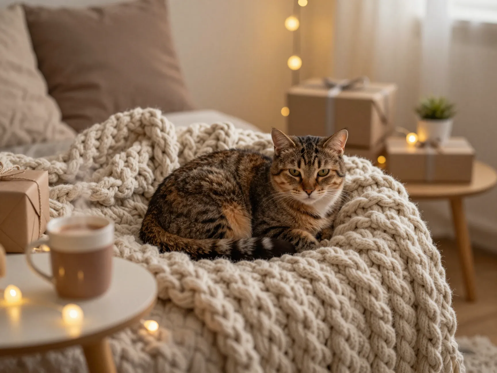 Warm indoor companion scene