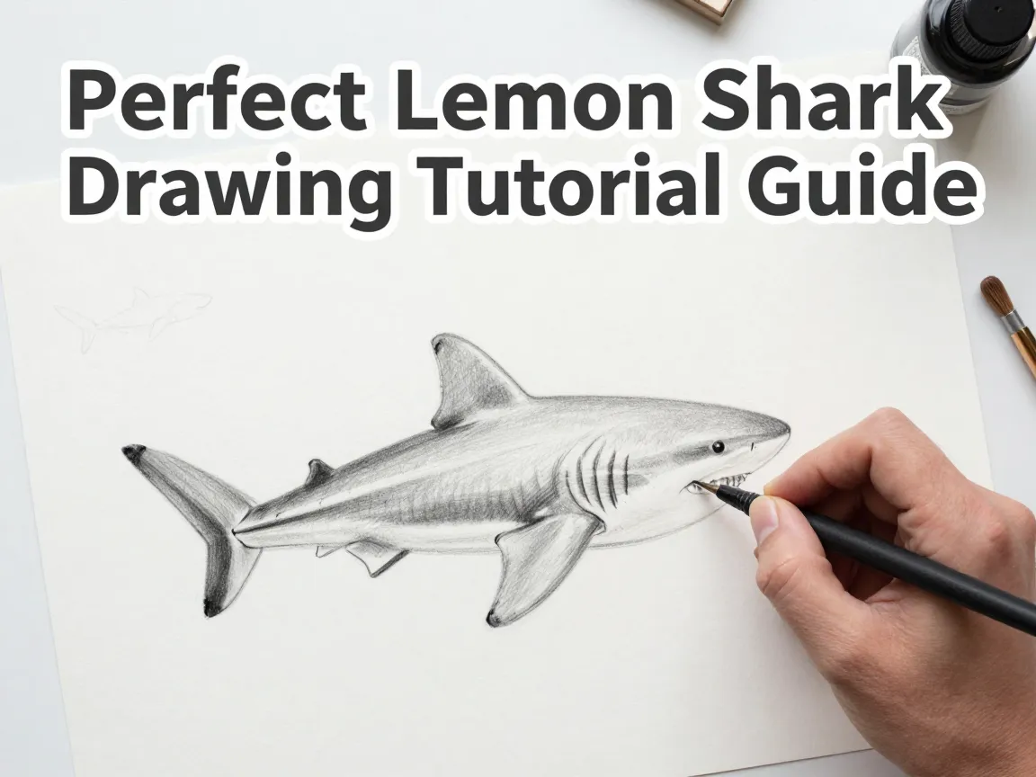 Perfect lemon shark drawing tutorial guide