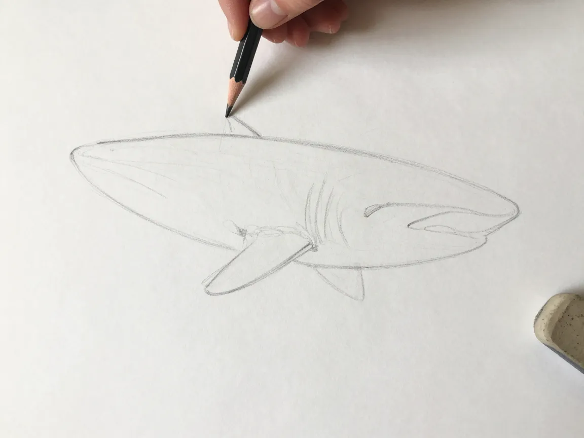 Outline the head and back