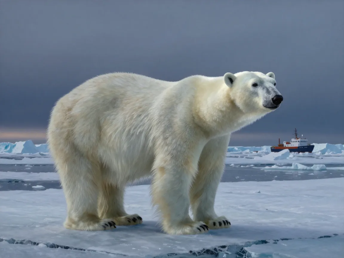 Conservation storytelling portrait inspired by advocacy driven polar bear art