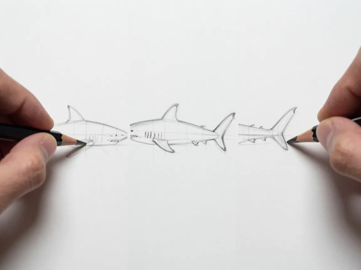 4 easydrawingguides easy shark for kids
