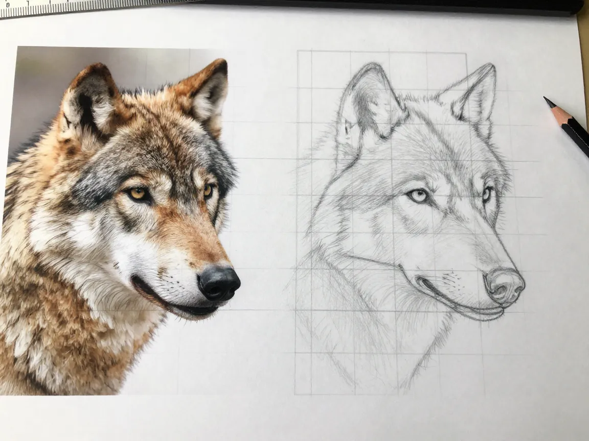 Use grids and proportion guides for realistic heads and facial features