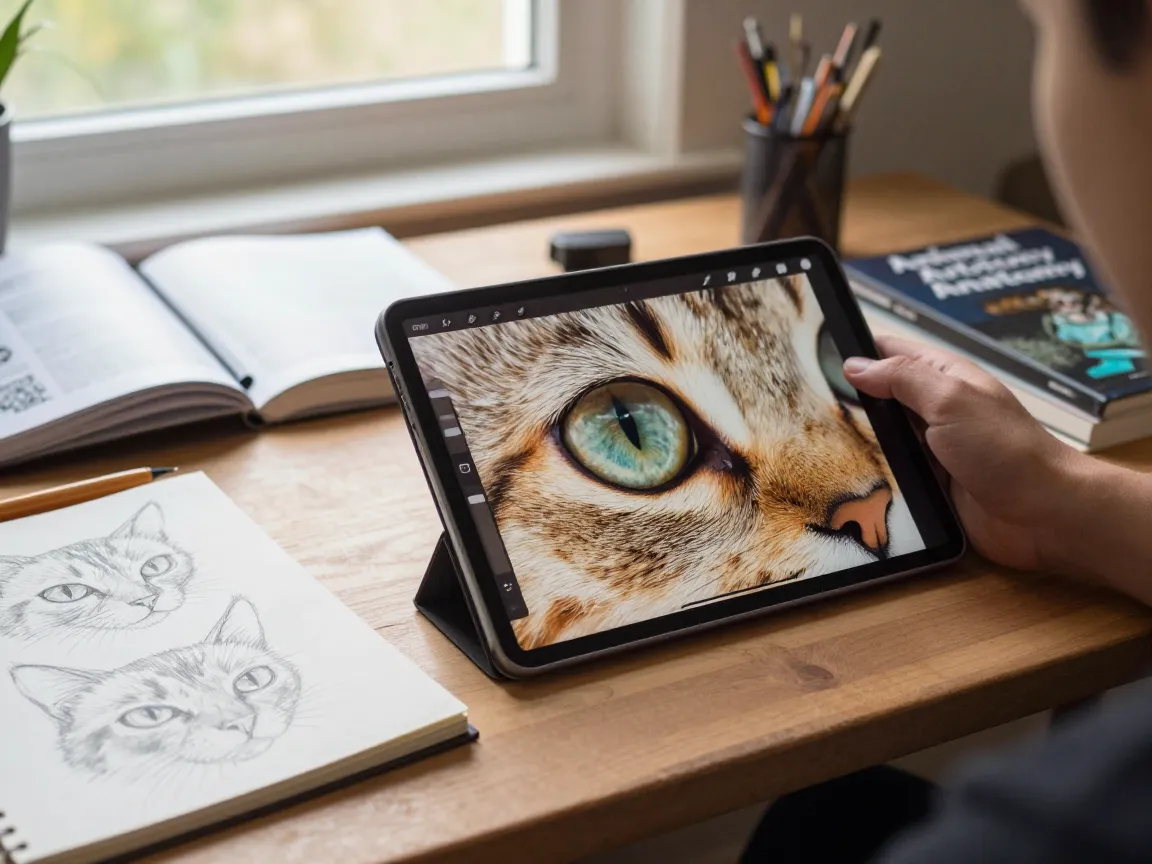 Observe real animals and photo references before sketching