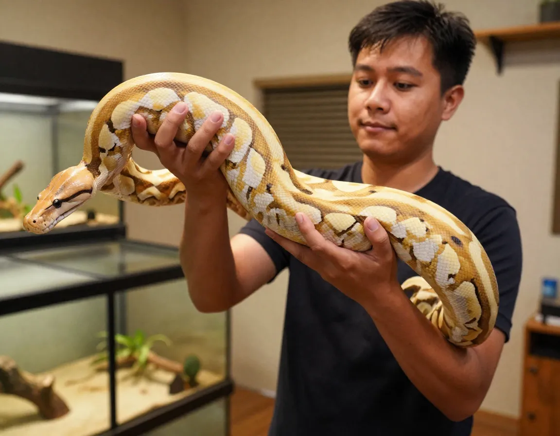 Read more about the article 6 Pros and Cons of Owning an Albino Burmese Python Snake