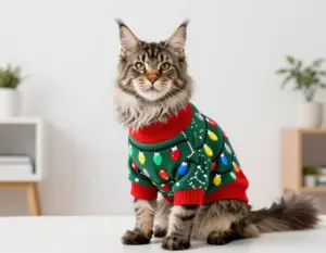 Read more about the article 8 Festive Cat Christmas Sweaters for Cats to Wear This Holiday Season