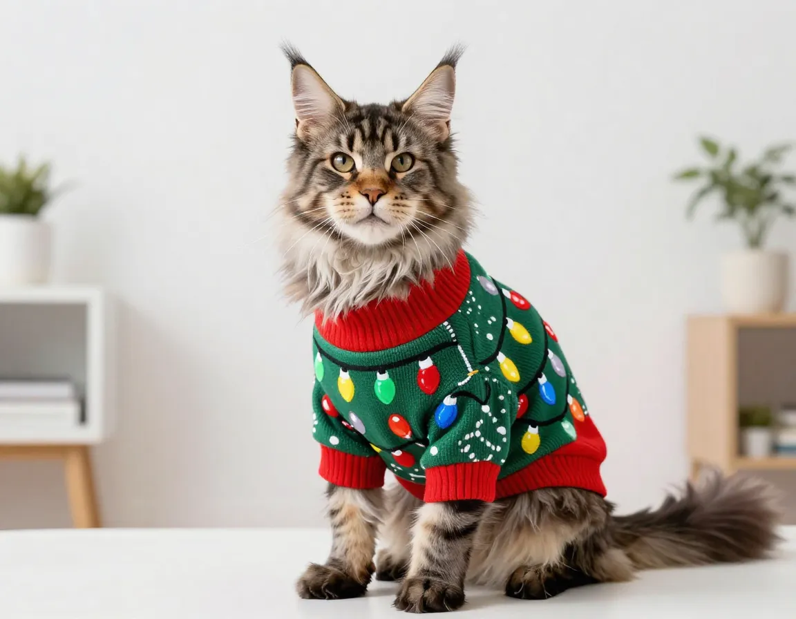 Read more about the article 8 Festive Cat Christmas Sweaters for Cats to Wear This Holiday Season