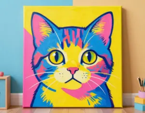 Read more about the article 7 Stunning Pieces of Cute Cat Art to Brighten Your Home
