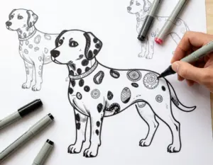 Read more about the article 7 Adorable Dogs Pictures to Color: Fun for Kids & Adults Alike