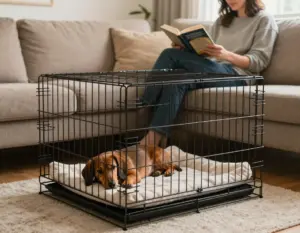 Read more about the article 7 Kennel Training a Puppy Tips for a Happy, Secure Dog