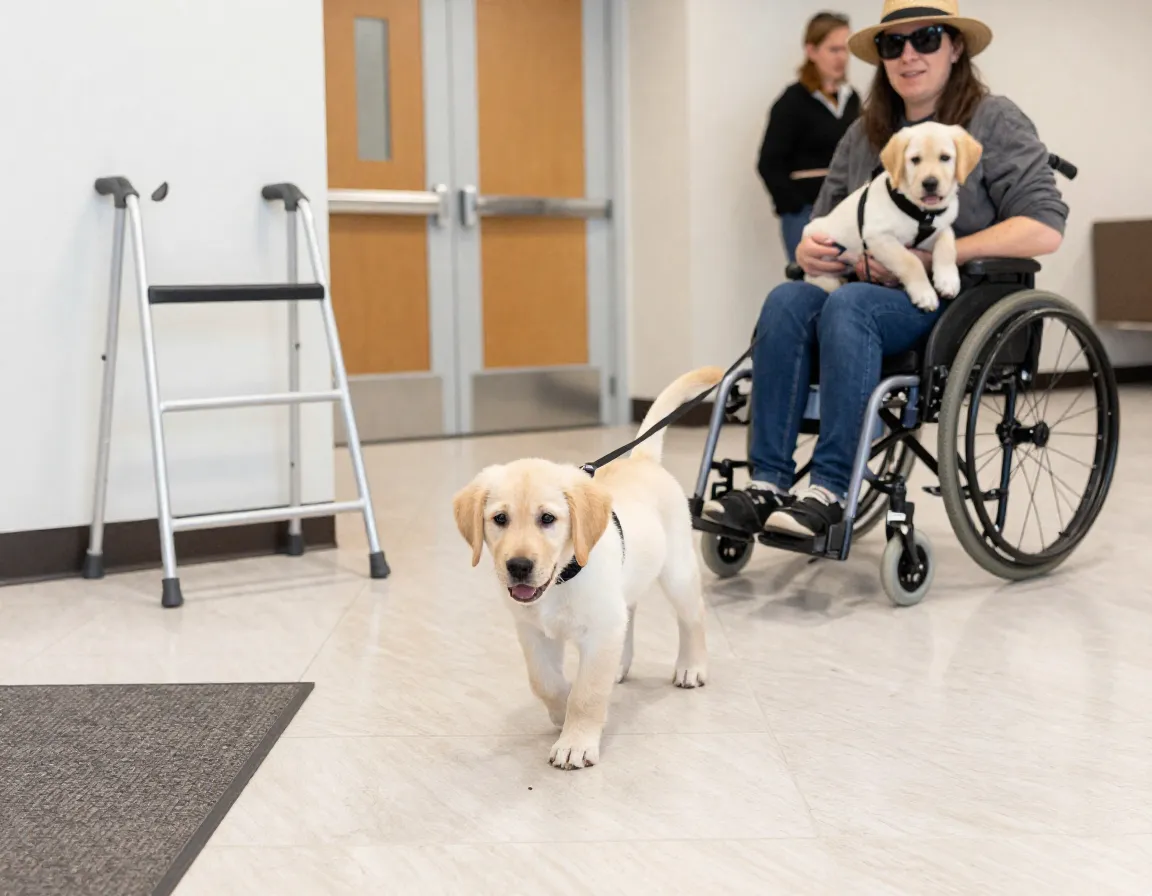 Read more about the article 6 Foundational Service Dog Puppy Training Steps for Success