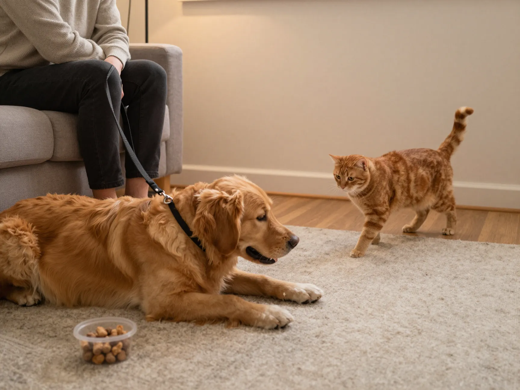 Read more about the article Tips For Introducing A Golden Retriever And An Orange Cat