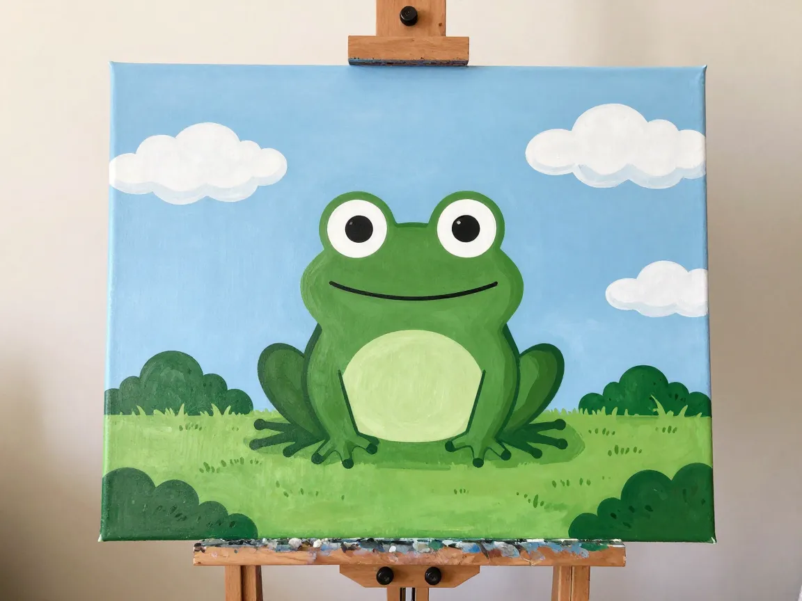 Read more about the article Cute Frog Painting Projects For A Serene And Smiley Canvas